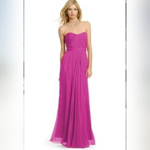 ♧$850 NWT BRADGLEY MISCHKA STUNNING ORCHID PINK CHIFFON RUNWAY DRESS GOWN US 4